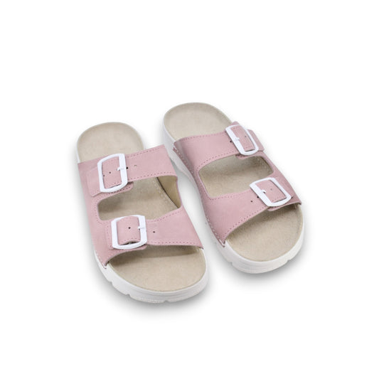 Meeliku Leather Sandals – Pink/White
